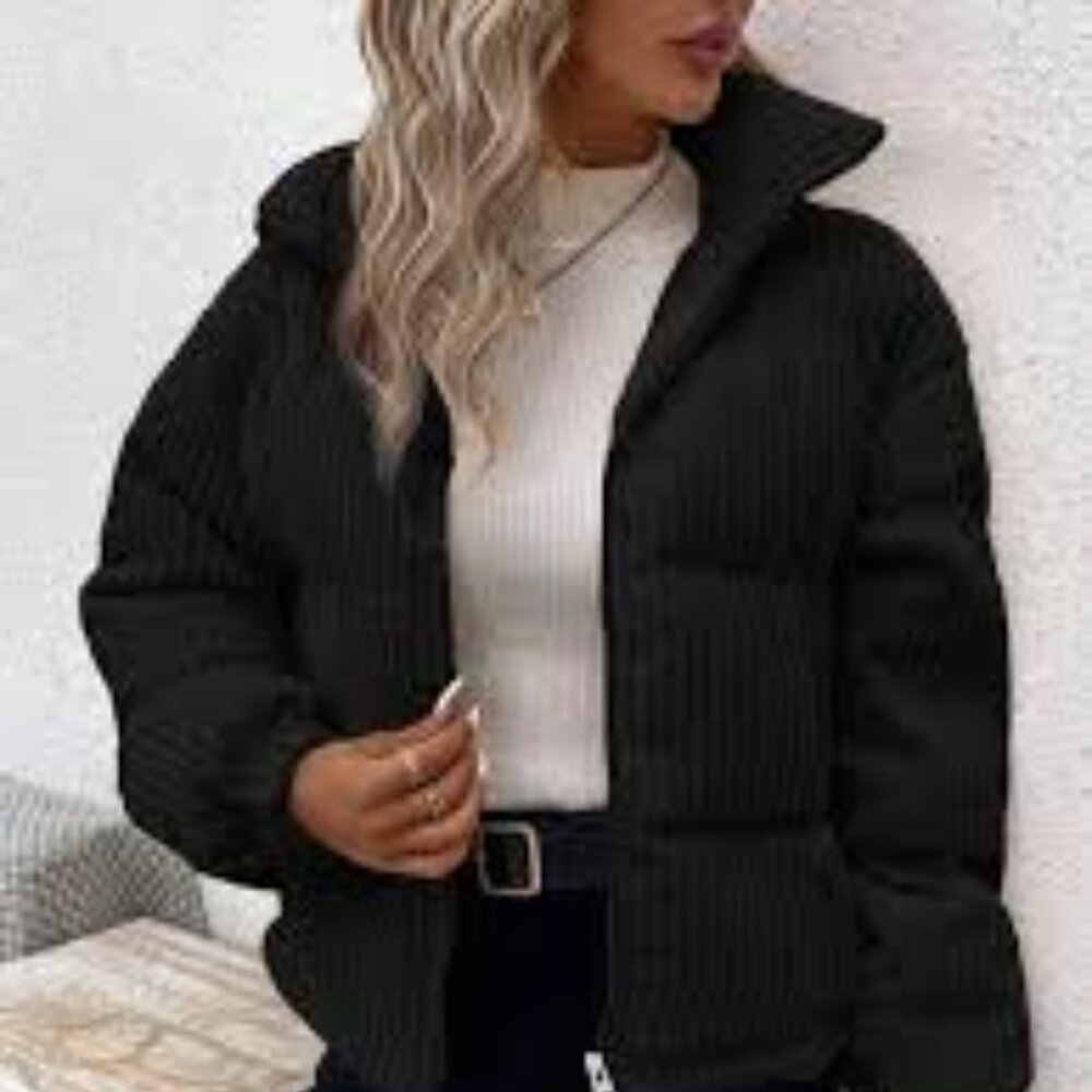 SHEIN Black Puffer Jacket